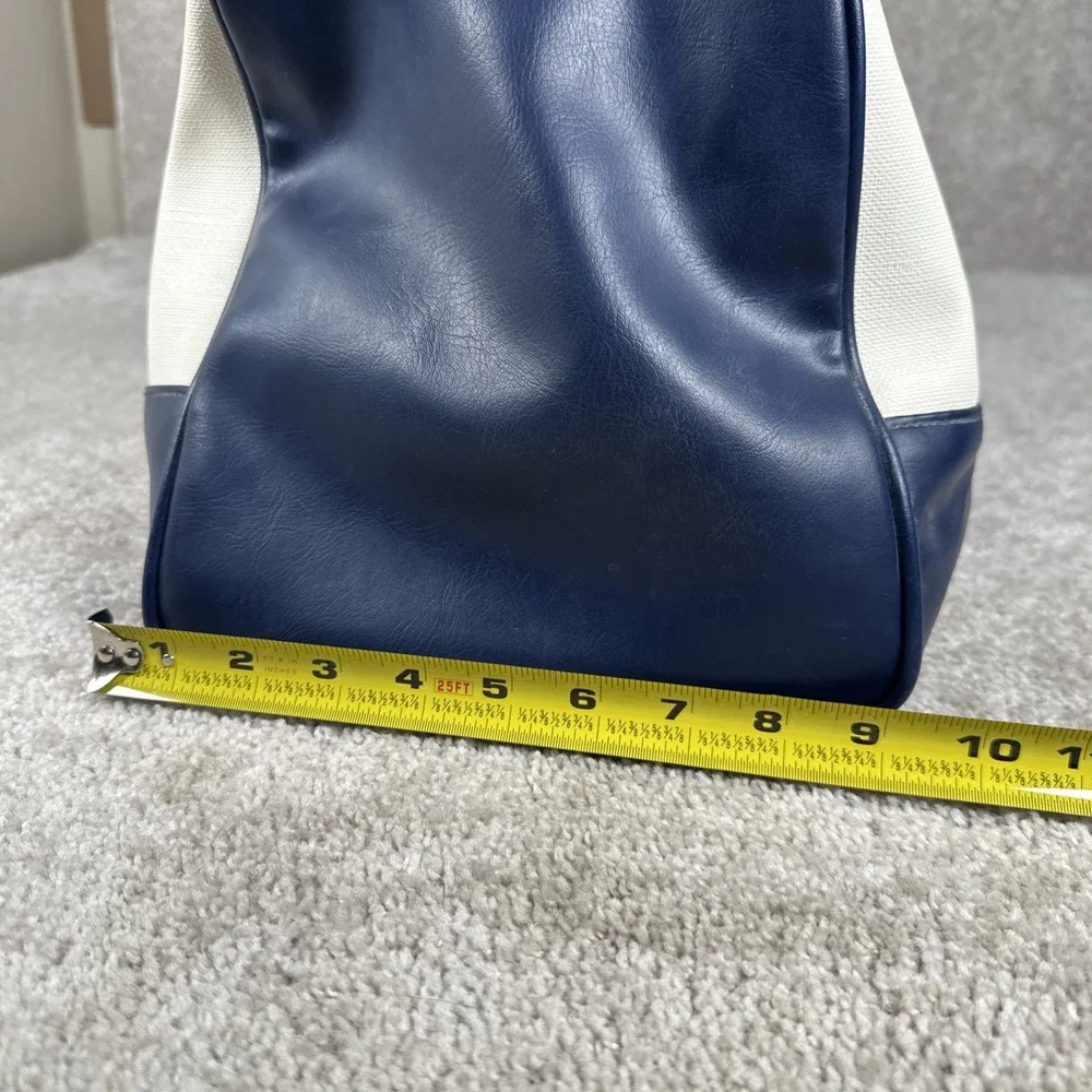 Estee Lauder Travel Overnight Ivory Navy Blue Tote Duffel Large Bag White